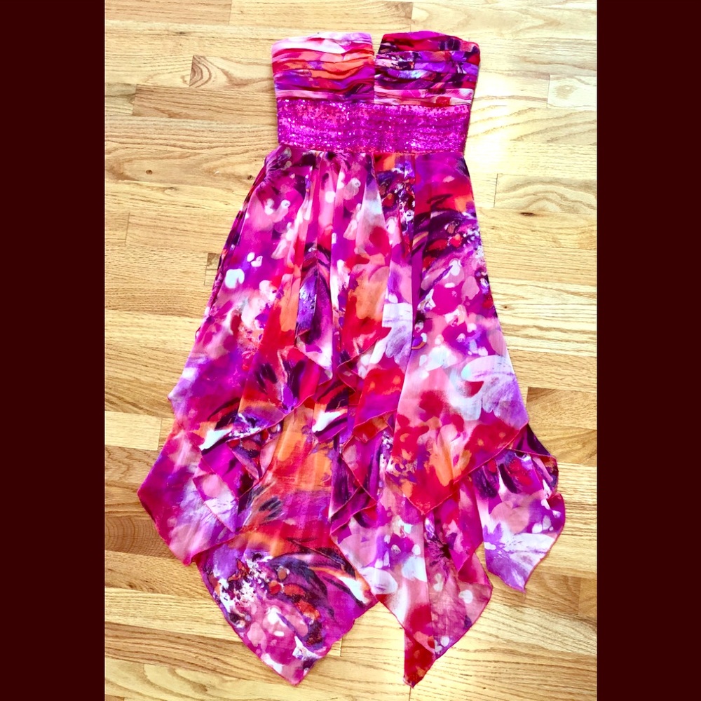 Roberta high-low strapless dress size 3/4